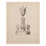 Luigi Valadier, Studio per vaso monumentale, ink and acquerello on paper