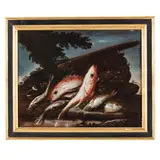 Elena Recco, Natura morta di pesci, oil on canvas