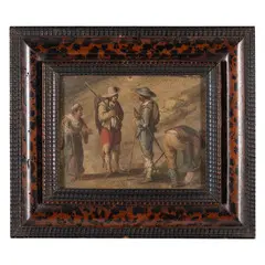 Cornelis de Wael, Scene di genere, oil on canvas applicata on cardboard