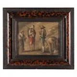 Cornelis de Wael, Scene di genere, oil on canvas applicata on cardboard