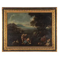 Antonio Gionima, Scena pastorale, oil on canvas