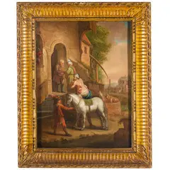 Il buon samaritano / Il figliol prodigo / Firmato in basso a destra: B. BESCHEY by Balthasar Beschey, oil on panel, offered Apr 2025