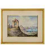 Consalvo Carelli, Napoli, 1818 - 1910 / Al santuario di Pozzuoli / Firmato C Carelli, Pozzuoli in basso a sinistra