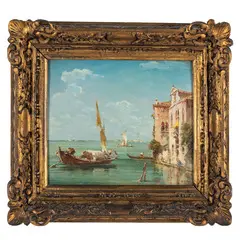 Eugenio Bonivento, Chioggia 1880 - Milano 1956 / Venezia, scorcio della laguna / Firmato E Zeno in basso a destra, oil on canvas applicato on cardboard