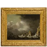 Pieter Mulier the Elder, Fortuna di mare / Siglato sulla roccia in basso a destra: PM, oil on panel