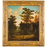 Jan Frans Soolmaker, Paesaggio con figure, oil on panel