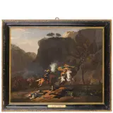 Jan van Huchtenburgh, Scontro di cavalleria / Firmata e datata in basso a destra: J. v. Huchtenburgh 1677, oil on panel