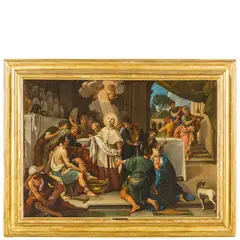 Scena di miracolo by Giuseppe Passeri, oil on canvas, offered Apr 2025
