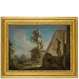 Andrea Locatelli, Capriccio con statua equestre