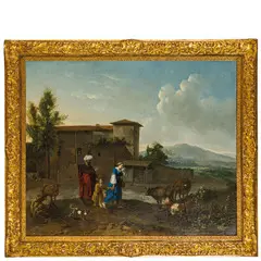 Hendrick Mommers, La cacciata di Agar, oil on canvas