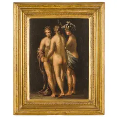 Hans Rottenhammer, Le tre Grazie, oil on canvas