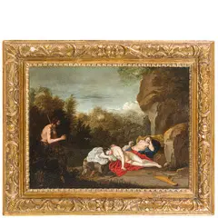 Dirck van der Lisse, Cimone e Efigenia, oil on panel