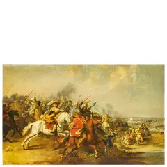 Dirk Stoop, Battaglia tra cavallerie turche ed europee, oil on canvas