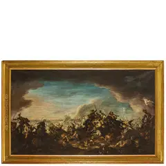 Battaglia tra cavallerie turche ed europee by Giovanni Canti, oil on canvas, offered Apr 2025