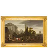 Hendrik Verschuring, Veduta fantastica di Roma con i Dioscuri, oil on canvas