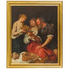 Lot e le figlie by Giovanni Andrea de Ferrari, oil on canvas, offered Apr 2025