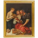 Lot e le figlie by Giovanni Andrea de Ferrari, oil on canvas, offered Apr 2025