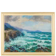 Sassari, 1858 - Genova, 1945 / Marina ligure / Firmato A Figari in basso a sinistra by Andrea Figari, oil on canvas, offered Apr 2025
