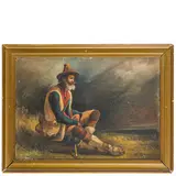 Consalvo Carelli, Napoli, 1818 - 1910 / Riposo di un pastore romano / Firmato Gonzalvo Carelli e datato 1849 basso a destra, oil on canvas