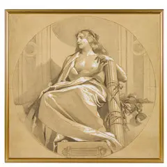 Genova, 1832 - Firenze, 1891 / Libertas by Nicolò Barabino, mixed media on paper, offered Apr 2025