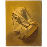 Giuseppe Molteni, Affori, 1800 - Milano, 1867 / Madonna / Firmato G Molteni f e datato 1850 in basso a sinistra, oil on paper applicata on canvas