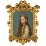 Federico Peschiera, Pino Soprano, 1814 - Oceano Atlantico, 1854 / Ritratto di fanciulla / Firmato Peschiera in basso a sinistra, oil on panel