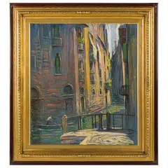 Angelo Dall'Oca Bianca, Verona, 1858 - 1942 / La calle delle acque / Firmato A Dall'Oca B in basso al centro, oil on canvas