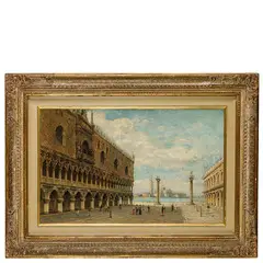 Arturo Ferrari, Milano 1861 - 1932 / Venezia, Piazza San Marco / Firmato A Ferrari in basso a sinistra, oil on canvas