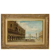 Arturo Ferrari, Milano 1861 - 1932 / Venezia, Piazza San Marco / Firmato A Ferrari in basso a sinistra, oil on canvas