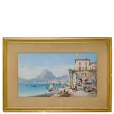 Dublino, 1823 - Londra, 1875 / Veduta del lago di Lugano / Firmato T L Rowbotham e datato 1866 in basso al centro by Thomas Charles Leeson Rowbotham, Acquarello su carta, offered Apr 2025