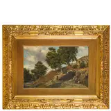 Cesare Mariani, Roma, 1826 - 1901 / Oleavano Romano, il riposo del viandante / Firmato C Mariani in basso a destra, oil on canvas
