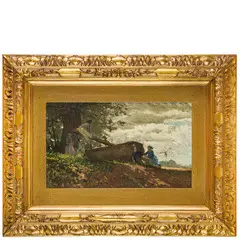 Pio Joris, Roma, 1843 - 1921 / L'altalena / Firmato P Joris in basso a destra, oil on canvas