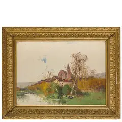 Eugène Galien-Laloue, Firmato Lievin in basso a destra, oil on canvas