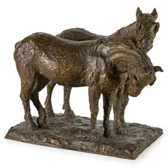 Luigi Panzeri, Lomagna 1865 - Milano 1939 / Coppia di cavalli / Firmato L Panzeri sulla base, bronze