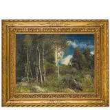 Andrea Tavernier, Torino, 1858 - Grottaferrata, 1932 / Betulle / Firmato A Tavernier in basso a destra, oil on canvas