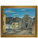 Alberto Salietti, Ravenna, 1892 - Chiavari, 1961 / Chiesa di Sant'Andrea a Levanto / Firmato Salietti e datato 1927 in basso a sinistra
