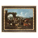 Cajetan Roos, Paesaggio con armenti e cascata, oil on canvas