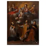 Madonna con bambino e santi by Vincenzo Spisanelli, oil on canvas, offered Jun 2025