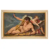 Francesco Zugno, Raffigurazione allegorica con il Tempo, amorino e i segni zodiacali della Bilancia e dello Scorpione, oil on canvas