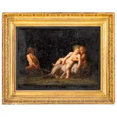 Michelangelo Maestri, Bacco bambino, oil on cardboard