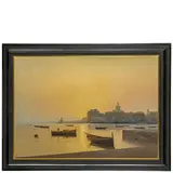 Aurelio Catti, Palermo, 1895 - 1966 / Barche nel porto / Firmato A Catti in basso a sinistra, oil on canvas
