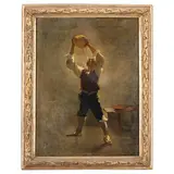 William Turner Dannat, New York, 1853 - Parigi, 1929 / Il contrabbandiere aragonese / Firmato J Dannant in basso a destra, oil on canvas