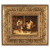 Guglielmo Innocenti, 1871 - 1961 / Conversazione in taverna / Firmato Innocenti in basso a sinistra, oil on canvas