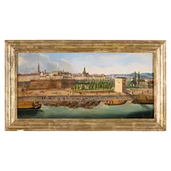 Benjamin Zobel, Memmingen, 1762 - Londra, 1830 / Veduta di Vienna dal Franza Josef Kau / Firmato B Zobel e datato 1807 in basso a destra, oil on canvas