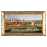 Benjamin Zobel, Memmingen, 1762 - Londra, 1830 / Veduta di Vienna dal Franza Josef Kau / Firmato B Zobel e datato 1807 in basso a destra, oil on canvas