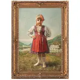Toceno, 1870 - 1955 / Ritratto di bambina in abiti tradizionali / Firmato G B Ciolina e datato 1927 in basso a destra by Giovanni Battista Ciolina, oil on canvas, offered Jun 2025