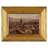 Vittorio Cavalleri, Torino, 1860 - 1938 / Sant'Ambrogio di Susa / Firmato V Cavalleri in basso a destra, oil on panel