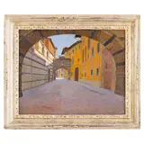 Pietro D'Achiardi, Pisa, 1879 - Roma, 1940 / Pisa, Palazzo Reale / Firmato P D'Achiardi in basso a destra, oil on compensato