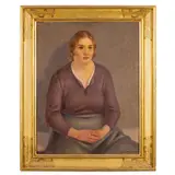 Dante Montanari, Porto S. Elpidio 1896 - Milano 1989 / Giovane donna / Firmato Dante Montanari in basso a destra, oil on cardboard