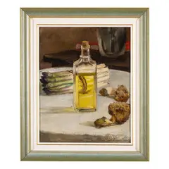 Mario Calandri, Torino, 1914 - 1993 / Natura morta con funghi e ortaggi / Firmato M Calandri e datato 1942 in basso a destra, oil on panel